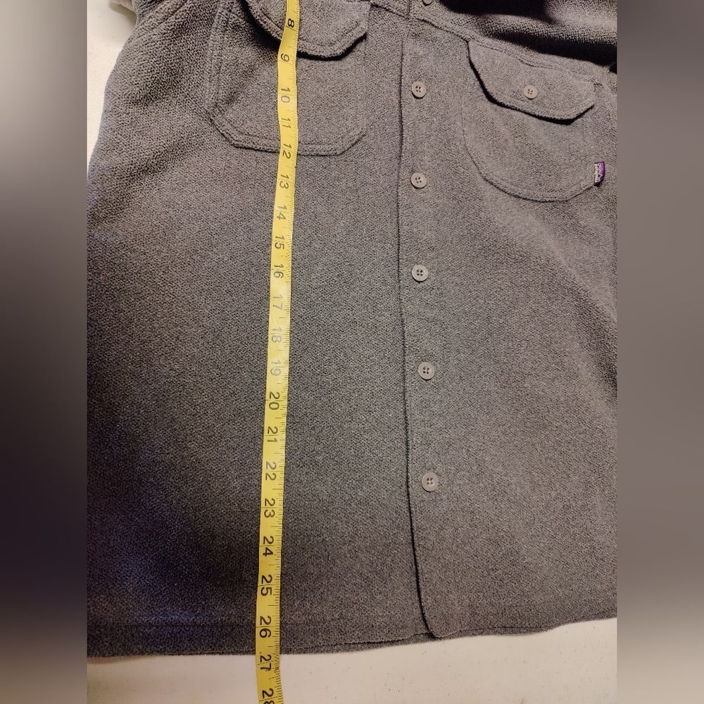 PATAGONIA Mens Gray Long-Sleeved Pique Fleece Shirt Small - Picture 7 of 9